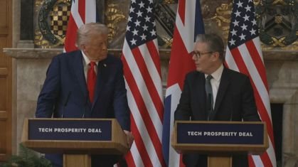 No Reino Unido, Trump critica novamente Putin e diz estar decepcionado